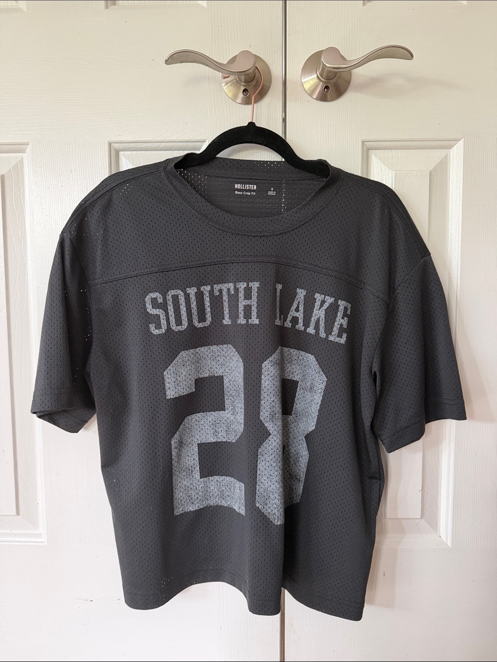 Hollister Black 'South Lake 28' Mesh Short Sleeve Jersey Tee